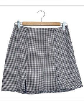 Urban Outfitters Black and Beige Gingham Mini Skirt